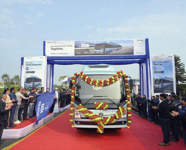 Tata Motors flags off ebuses for staff transportation from Pantnagar